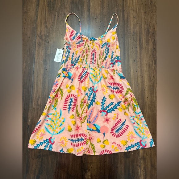 Jessica Simpson Floral Mini Sundress Size Small Linen Blend Colorful Summer NWT - Picture 2 of 12